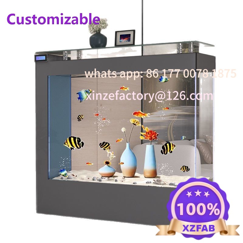 Live Fish Aquarium - Customizable new ultra-white glass ecological fish