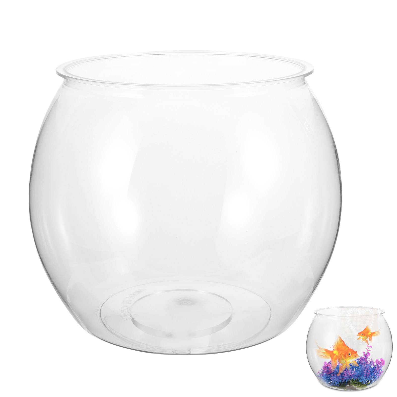 Aquarium Fish In Bowl - Clear Transparent Fish Bowl Plastic Fish