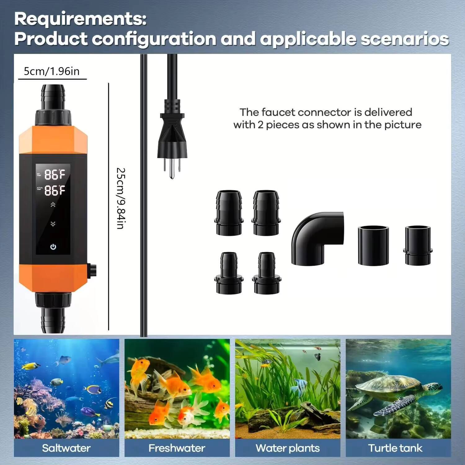 Aquarium Heater Submersible - 220V High-power Explosion-proof Fish Tank Heating