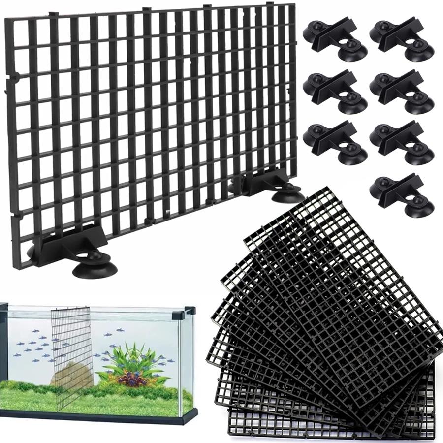 Aquarium Fish Black - 14/20/28pcs Black Plastic Aquarium Grid Divider,