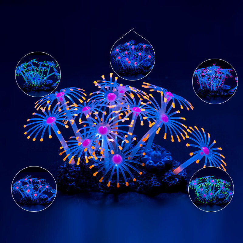 Silicone Glowing Landscape Art - Fish Toys For Aquarium 评论和价格