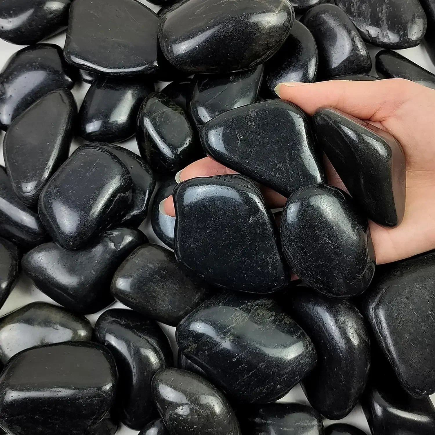 40 lbs Black River Rocks for L - Aquarium Fish Black 评论和价格