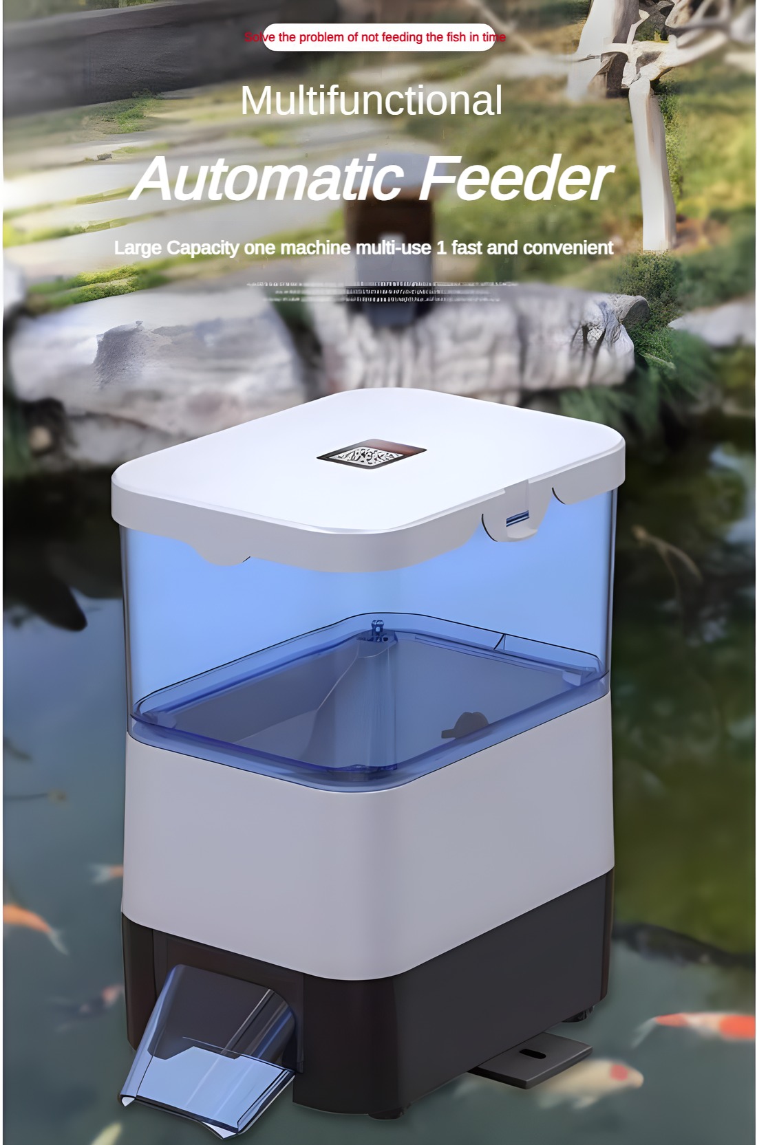 EVNICE Solar Automatic Fish Fe - Aquarium Fish Auto Feeder 评论和价格