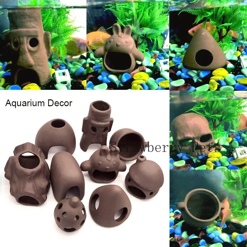 Ceramic Aquarium Decoration Fi - Aquarium Fish Hide 评论和价格