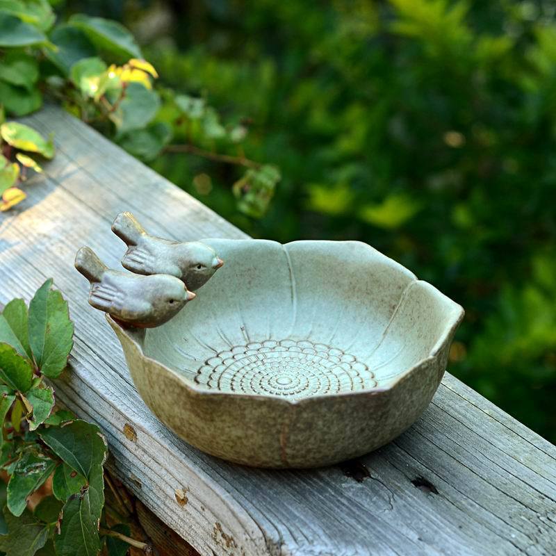 Ceramic birth baths Garden dec - Aquarium Fish Auto Feeder 评论和价格