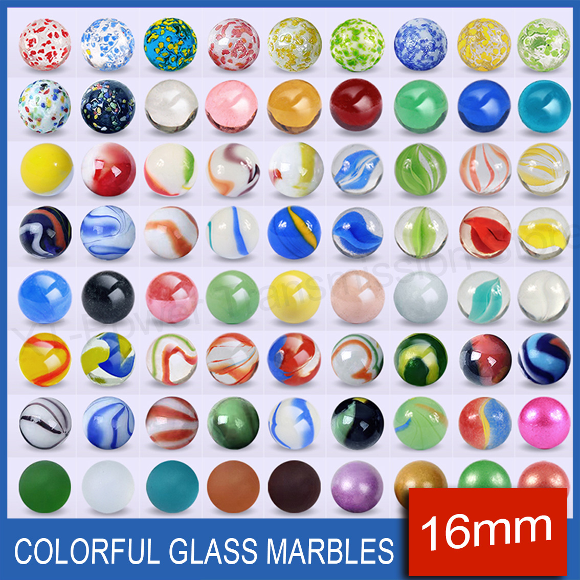 5-90PCS 16mm Colorful Glass Ma - Fish Toy In Aquarium 评论和价格
