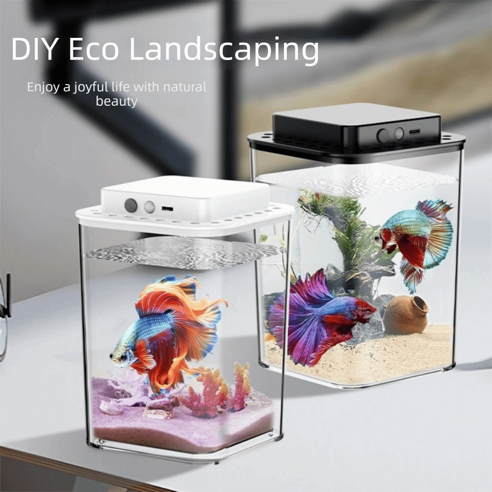 Transparent Betta Fish Tank In - Fish Toy In Aquarium 评论和价格