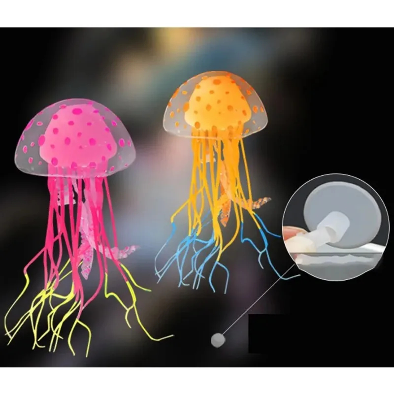 Artificial Swim Luminous Jelly - Fish Toys For Aquarium 评论和价格