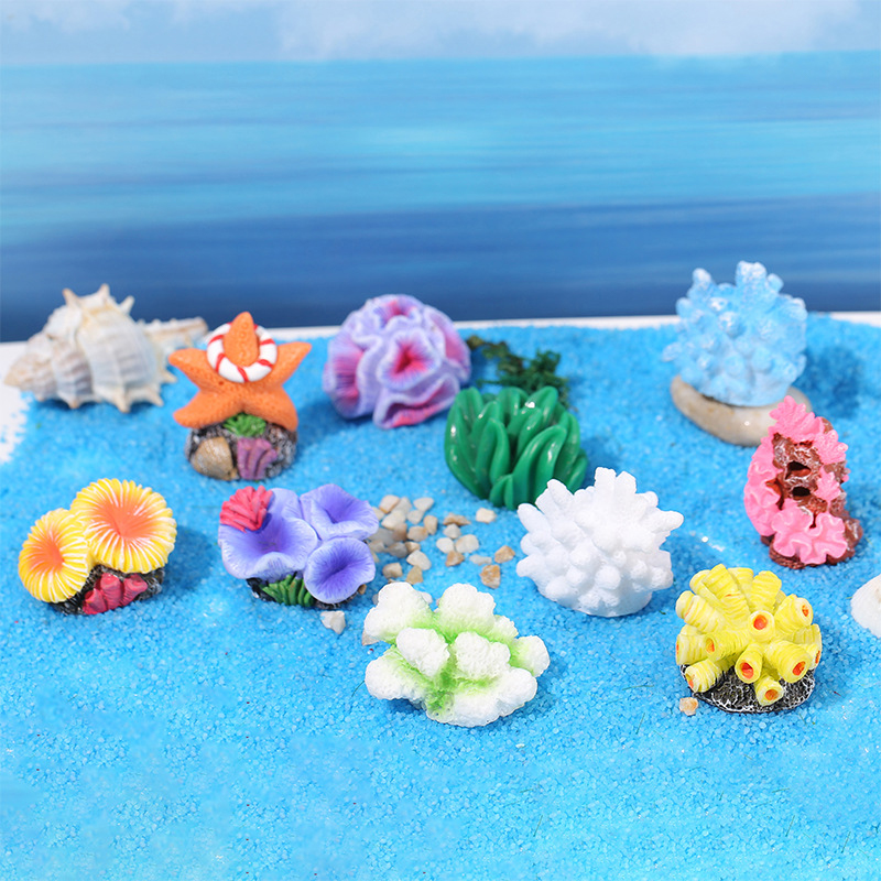 {H} Mini Resin Simulated Coral - Fish Toys For Aquarium 评论和价格