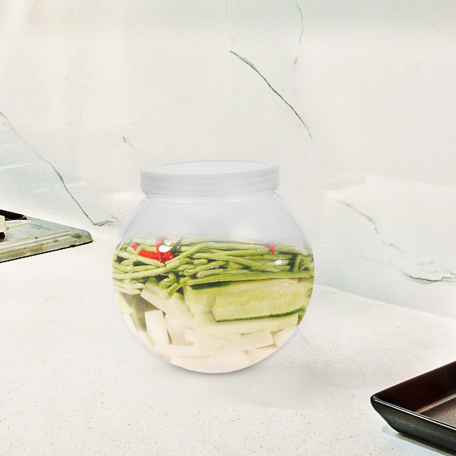 Small Desktop Fish Bowl Transp - Fish Toy In Aquarium 评论和价格