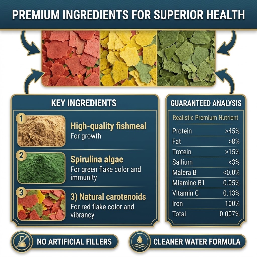 Tri-Color Aquarium Fish Food F - Aquarium Fish Food 评论和价格