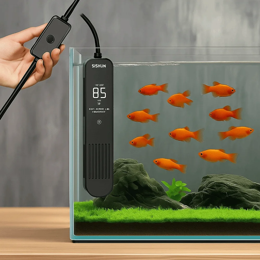 LCD Display 20-35°C Digital Fi - Aquarium Heater Submersible 评论和价格
